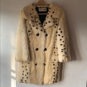 Vintage Spotted Rabbit Fur Coat
